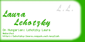 laura lehotzky business card